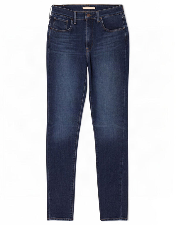 Levi's Womens 721 High Rise Skinny Jeans W29 L30 Navy Blue Cotton