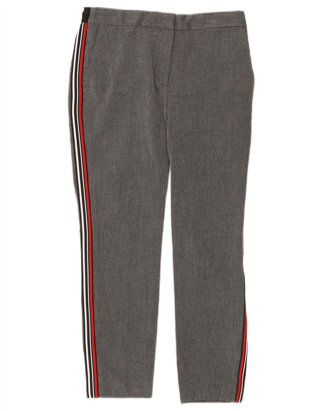 Zara Womens Cropped Trousers Medium W28 L25 Grey Polyester