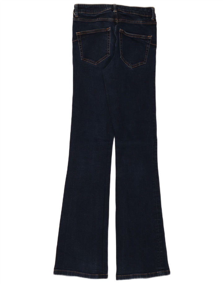Zara Womens Flared Jeans EU 34 2XS W24 L32 Navy Blue