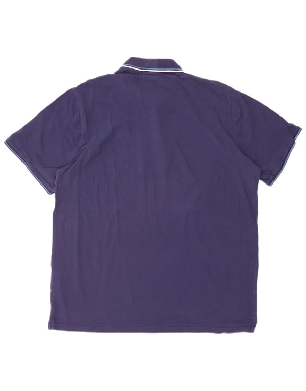 CHAMPION Mens Polo Shirt 4XL Navy Blue Cotton
