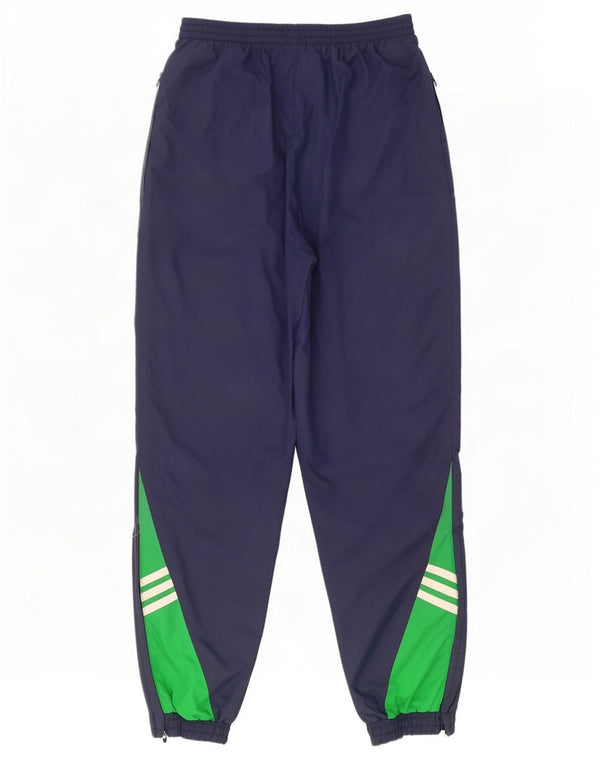 Adidas Boys Tracksuit Trousers Joggers 13-14 Years Navy Blue Colourblock
