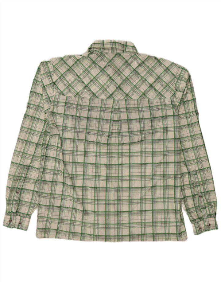 SALEWA Mens Shirt Large Green Check Polyester
