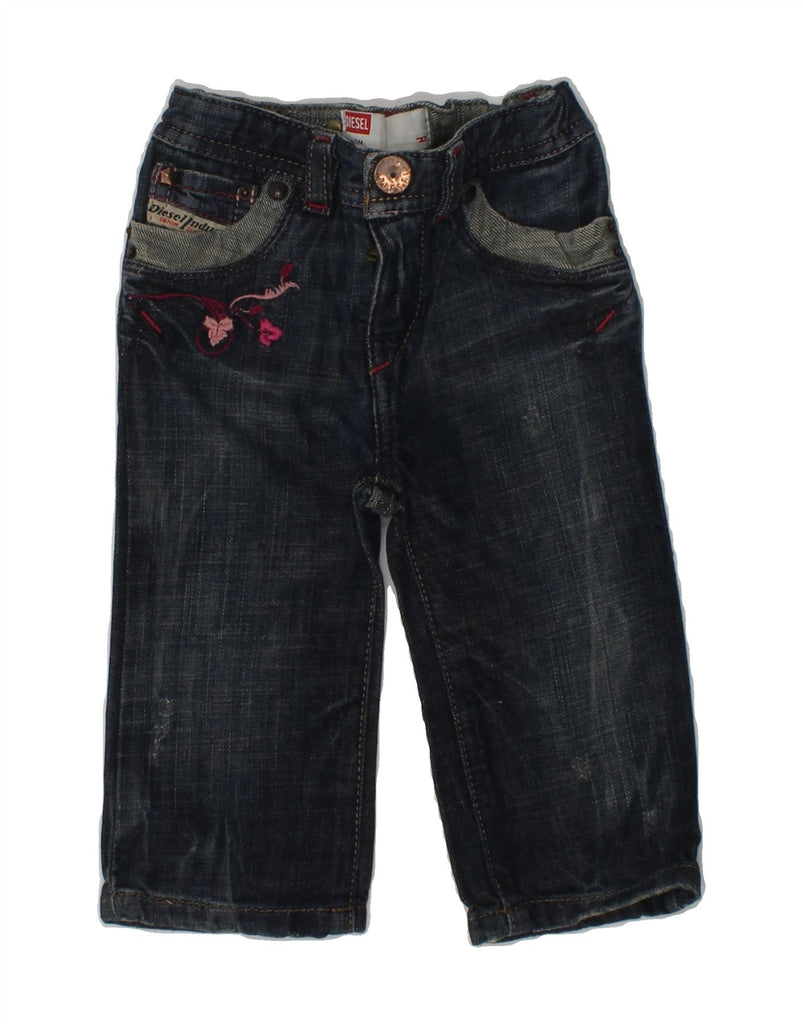 DIESEL Baby Girls Straight Jeans 3-6 Months W18 L8  Navy Blue Cotton | Vintage Diesel | Thrift | Second-Hand Diesel | Used Clothing | Messina Hembry 