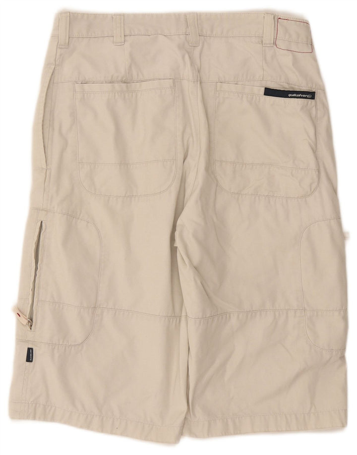 Quiksilver Mens Cargo Shorts W31 Medium Beige Cotton