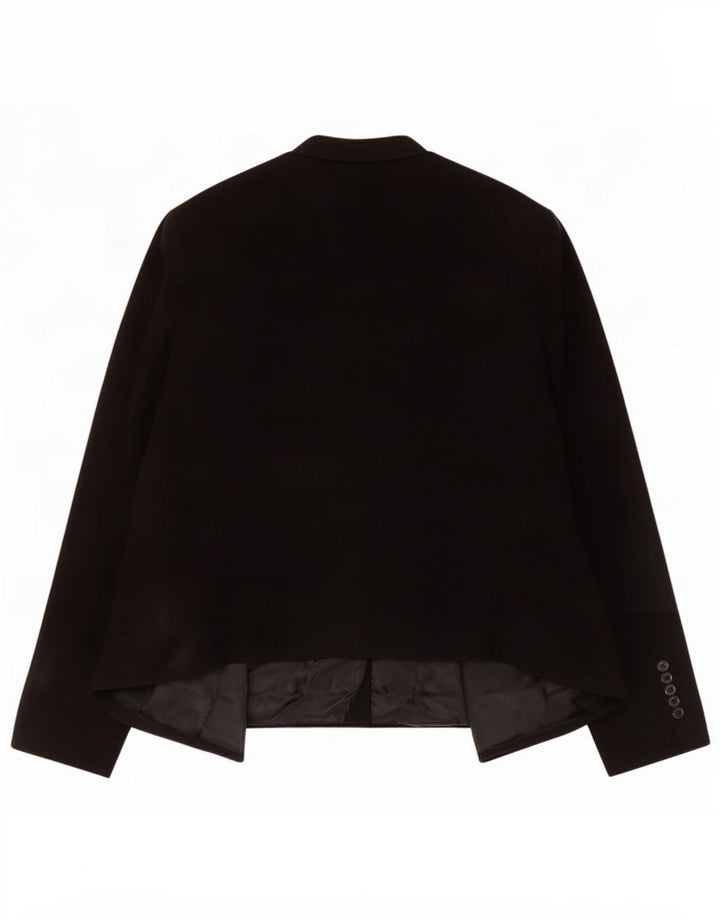 Topshop Womens Petite Crop Open Blazer Jacket UK 8 Small Black
