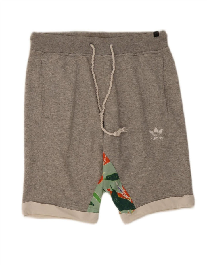ADIDAS Mens Sport Shorts Medium  Grey Colourblock Cotton
