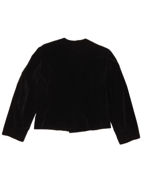 Vintage Womens 3 Button Blazer Jacket IT 44 Medium Black Cotton