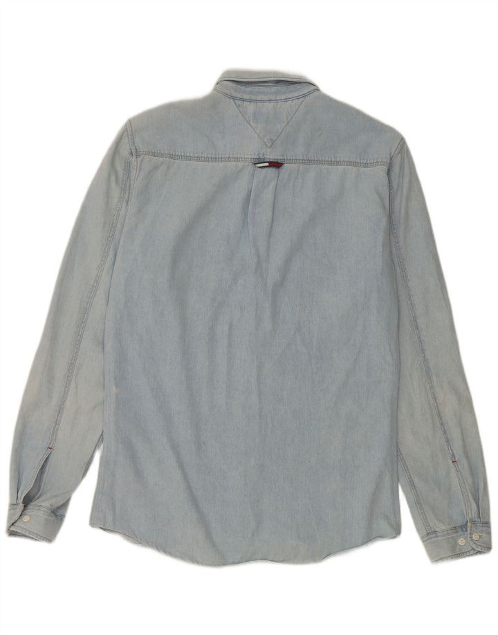 Tommy Hilfiger Mens Regular Fit Denim Shirt Medium Blue Cotton