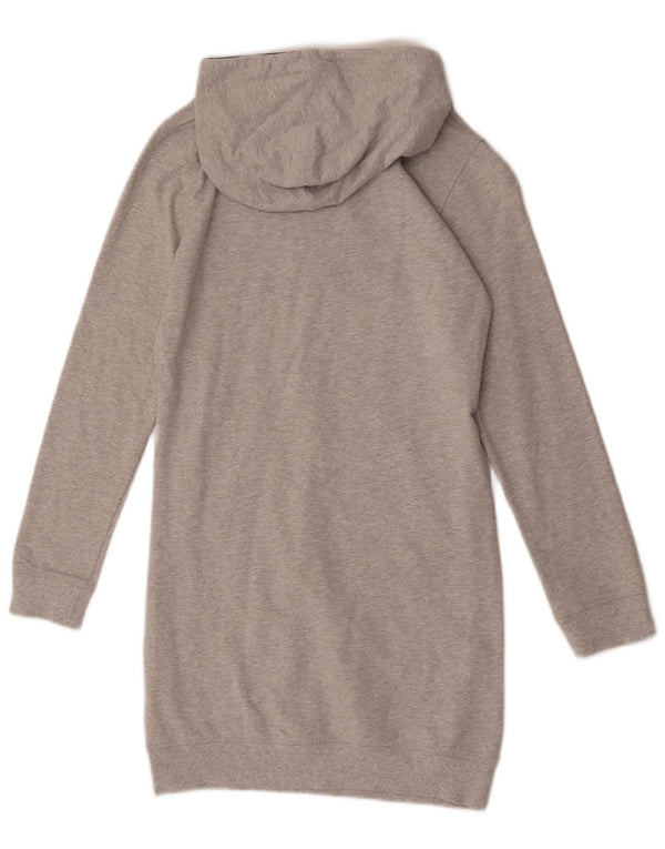 Tommy Hilfiger Girls Graphic Hooded Jumper Dress 13-14 Years Grey Cotton