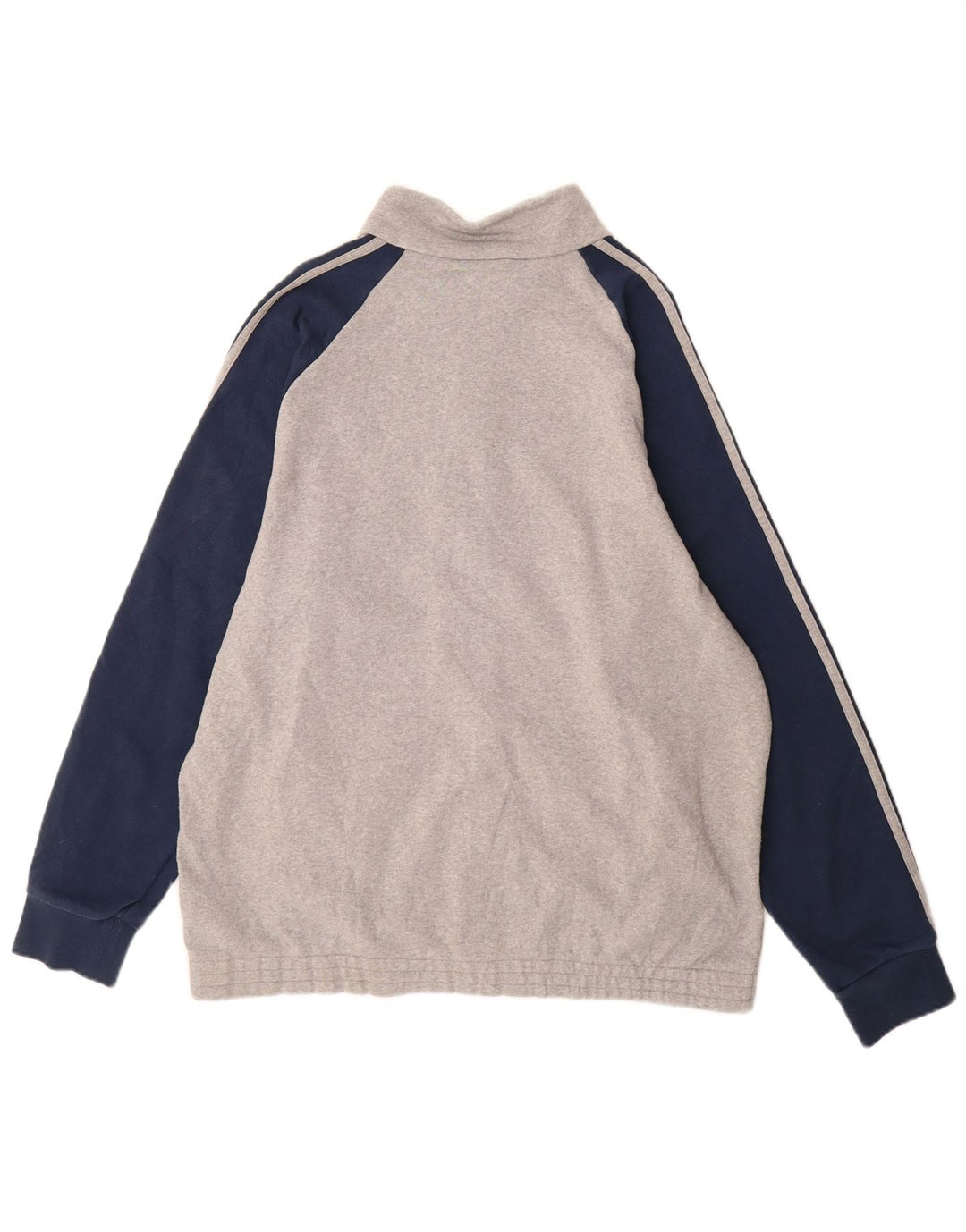 ADIDAS Mens Tracksuit Top Jacket UK 48/50 XL Grey Colourblock Cotton