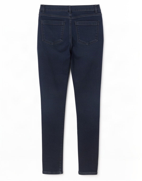Marks & Spencer Womens Skinny Jeans UK 14 Large W32 L31 Navy Blue Cotton