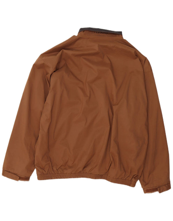 Tehama Mens Pullover Rain Jacket UK 42 XL Brown Polyester