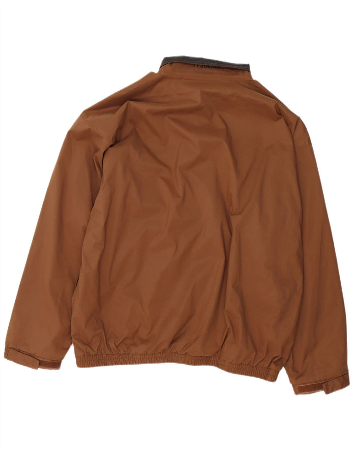 Tehama Mens Pullover Rain Jacket UK 42 XL Brown Polyester