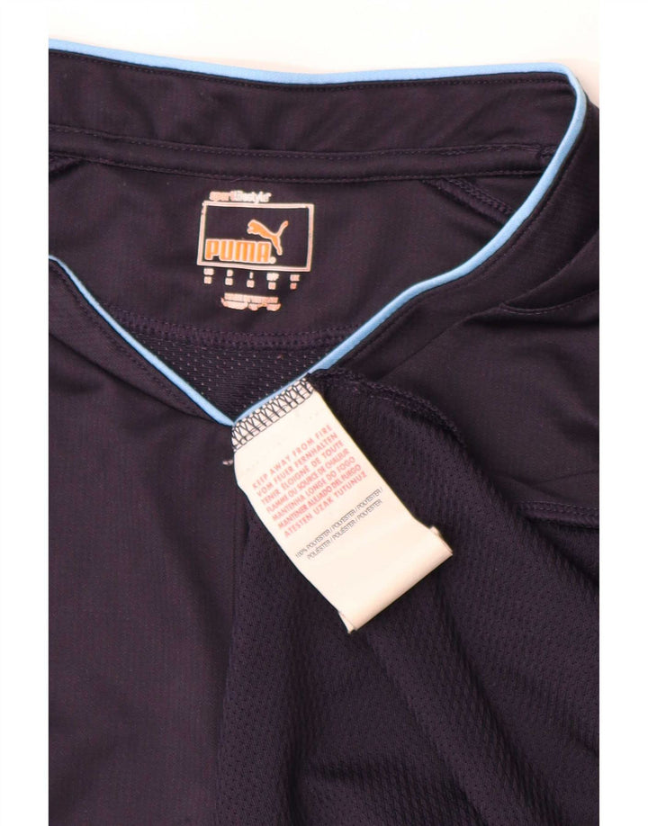 Puma Mens T-Shirt Top Medium Navy Blue Polyester