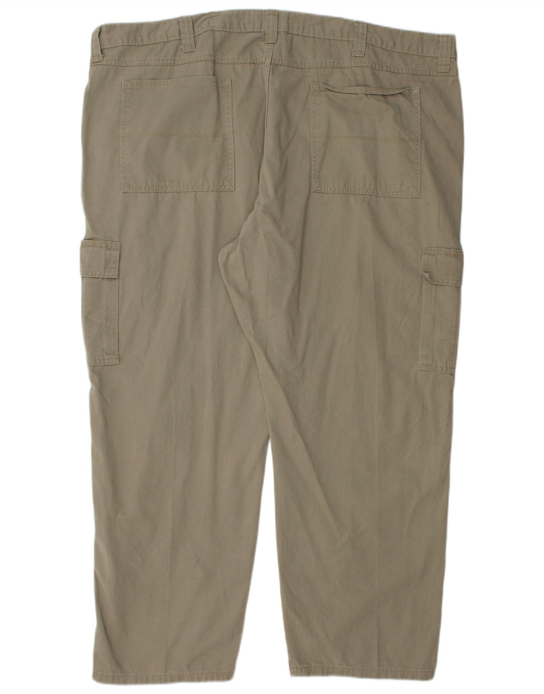 WRANGLER Mens Authentic Straight Cargo Trousers W48 L30  Khaki Cotton