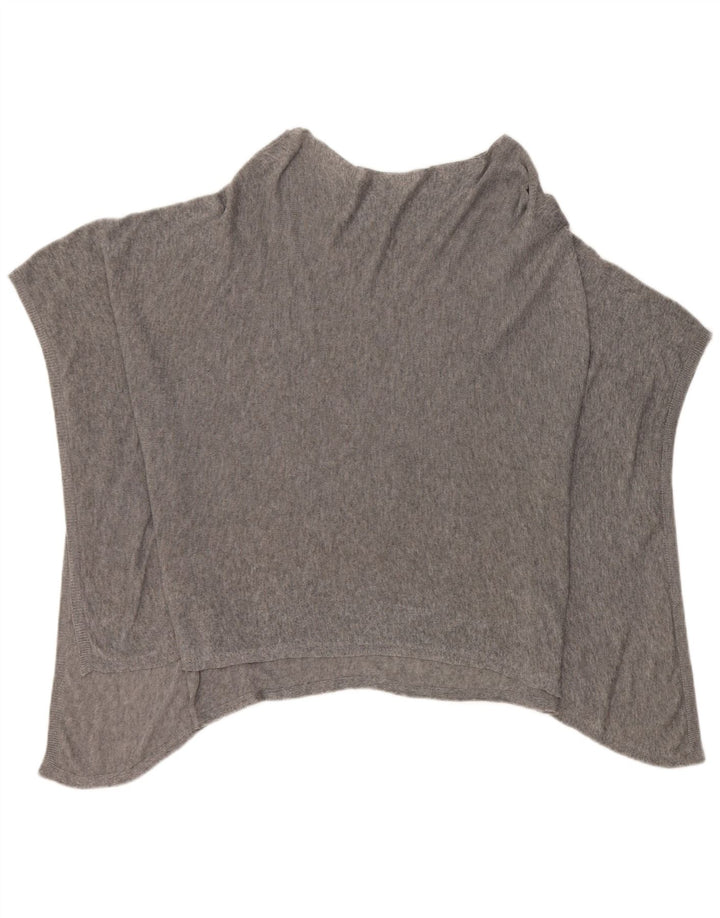 Jigsaw Womens Poncho Jumper One Size Grey Flecked Lyocell