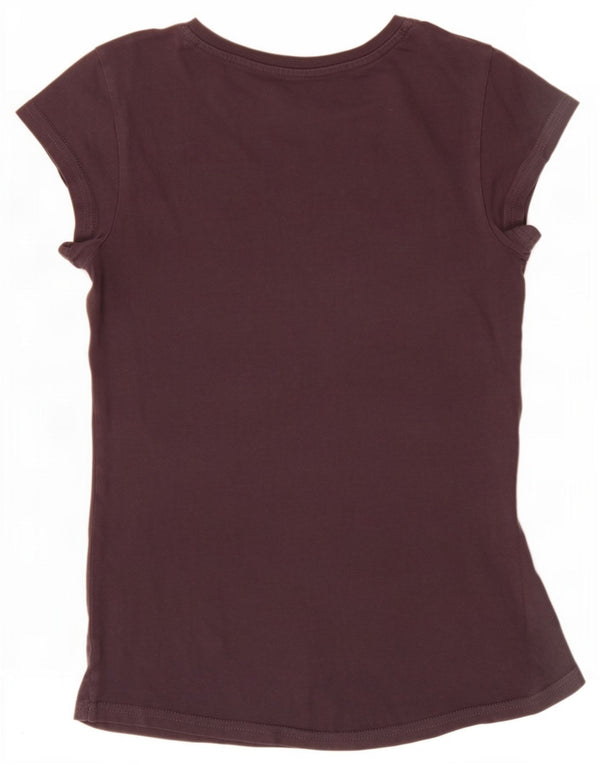 Puma Girls Graphic T-Shirt Top 11-12 Years Brown Cotton
