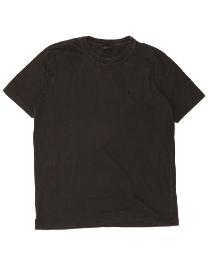HUGO BOSS Mens T-Shirt Top XL Black Cotton