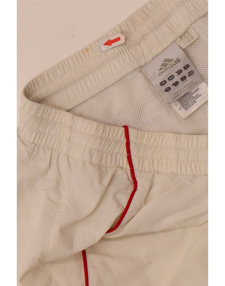 Adidas Mens Climalite Sport Shorts Large  White Colourblock Polyester