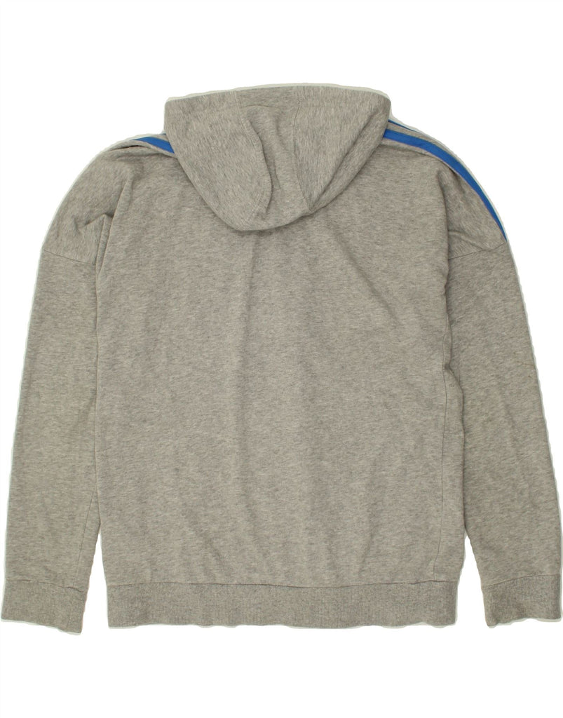 ADIDAS Boys Graphic Zip Hoodie Sweater 13-14 Years Grey Cotton Vintage Adidas and Second-Hand Adidas from Messina Hembry 