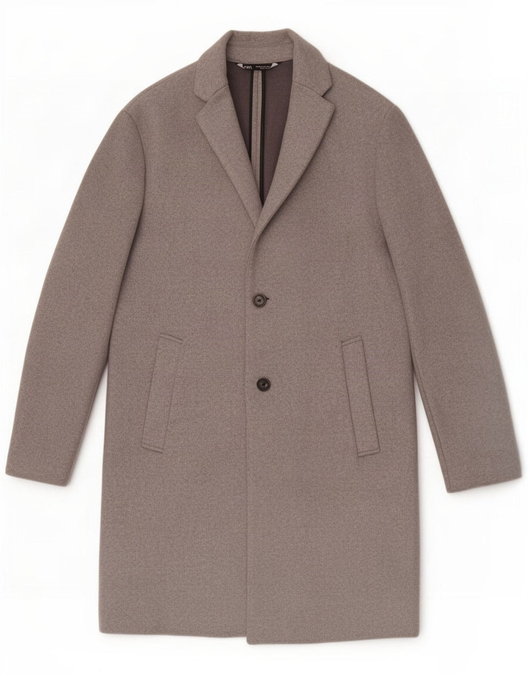Zara Mens Overcoat UK 14 Medium Grey