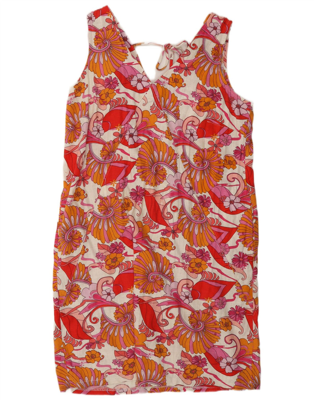 NEXT Womens Sleeveless Shift Dress UK 16 Large Multicoloured Floral Cotton