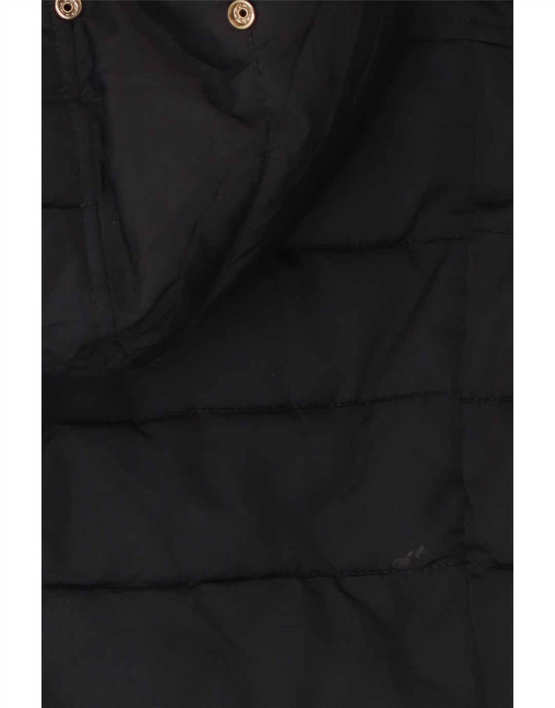 Topshop Womens Hooded Padded Jacket UK 8 Small Black Polyester