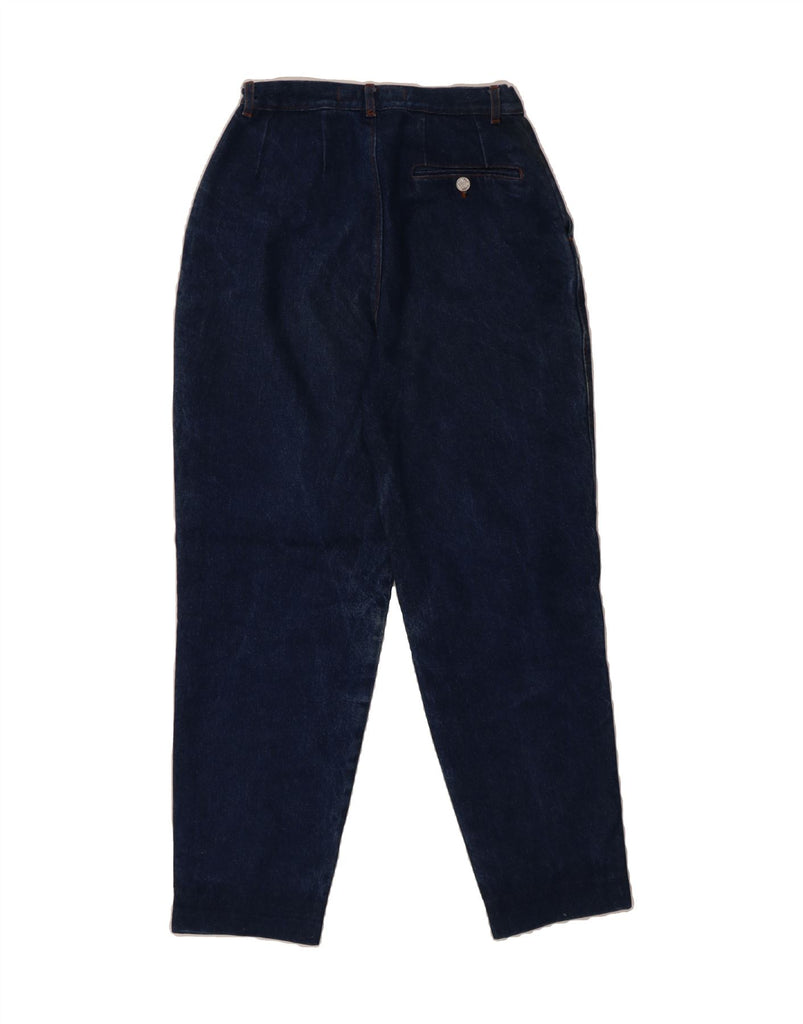 KRIZIA Womens High Waist Pegged Loose Jeans W30 L28 Navy Blue Cotton Vintage Krizia and Second-Hand Krizia from Messina Hembry 
