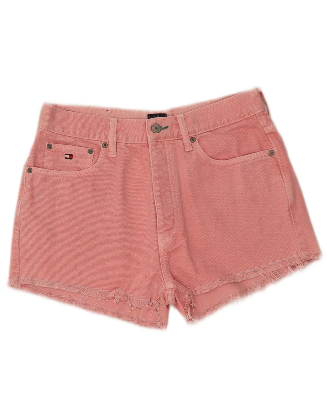 Tommy Hilfiger Womens Denim Shorts W28 Medium Pink