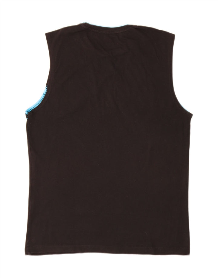 Lotto Mens Graphic Vest Top Medium Black Cotton