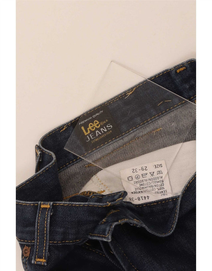 Lee Mens Straight Jeans W29 L32 Navy Blue Cotton