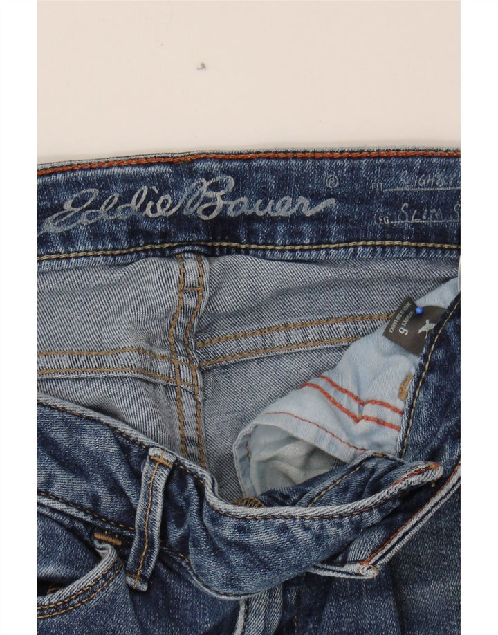 EDDIE BAUER Womens Slim Straight Jeans US 6 Medium W30 L30 Blue Cotton Vintage Eddie Bauer and Second-Hand Eddie Bauer from Messina Hembry 