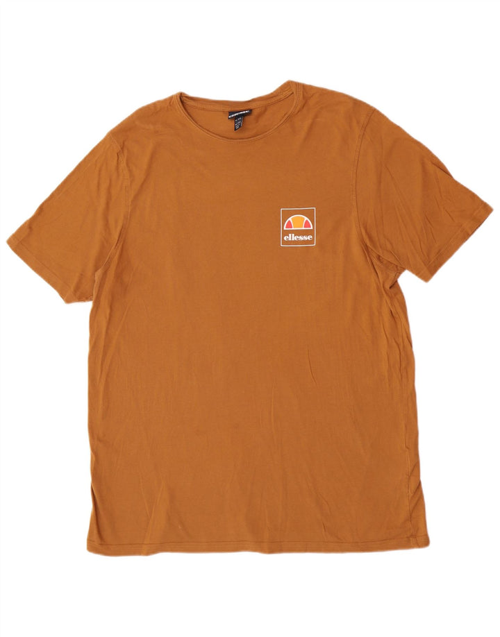 Ellesse Womens Graphic T-Shirt Top 2XL Brown Cotton