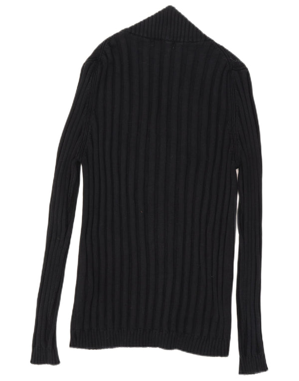 Zara Mens Cardigan Sweater XL Navy Blue Cotton