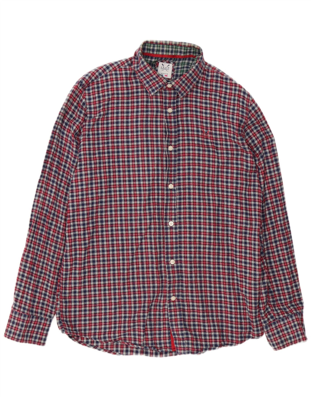 Crew Clothing Mens Classic Fit Flannel Shirt Medium Grey Check Cotton