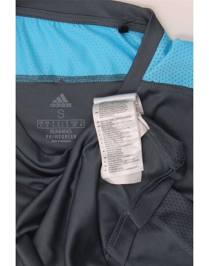 Adidas Mens Aeroready T-Shirt Top Small Grey Colourblock Polyester