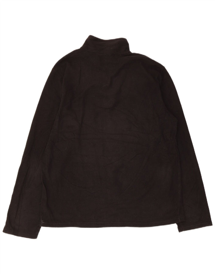 MOUNTAIN WAREHOUSE Mens Zip Neck Fleece Jumper Medium Black