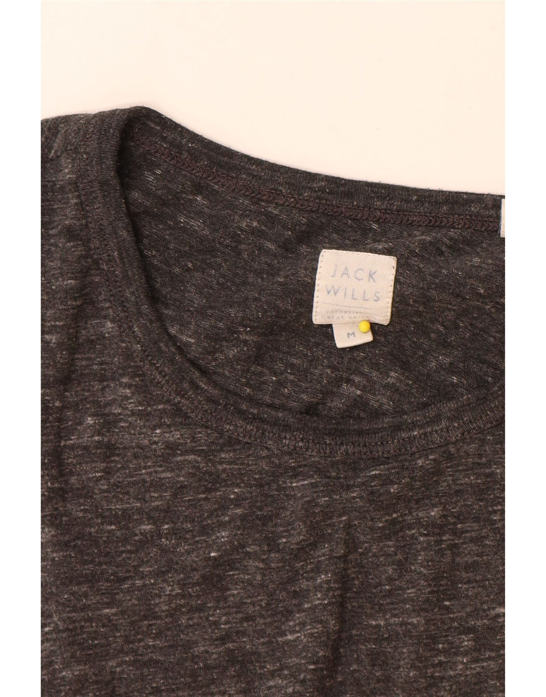 Jack Wills Mens Top Long Sleeve Medium Grey Flecked Cotton