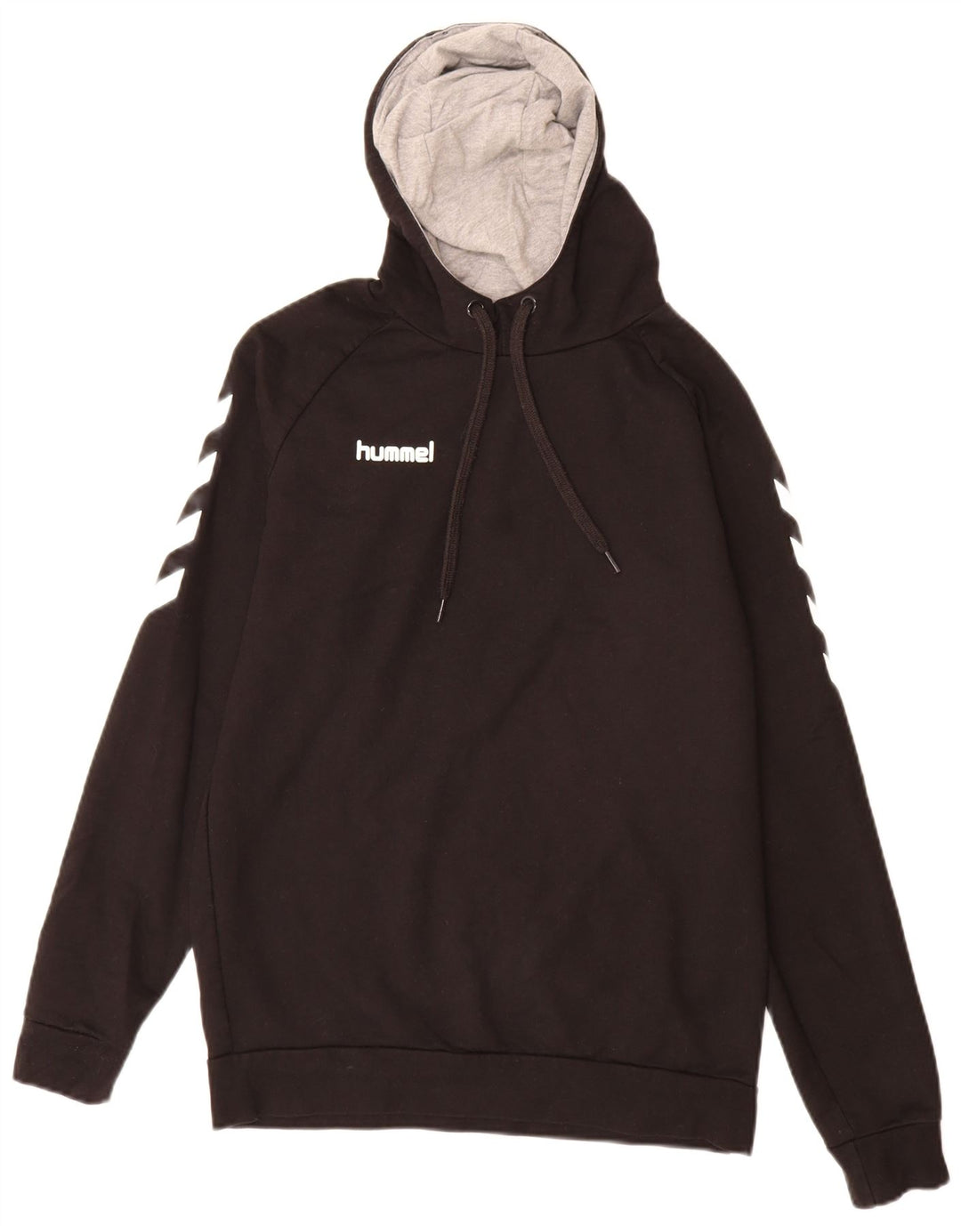 Hummel Mens Graphic Hoodie Jumper Medium Black Cotton