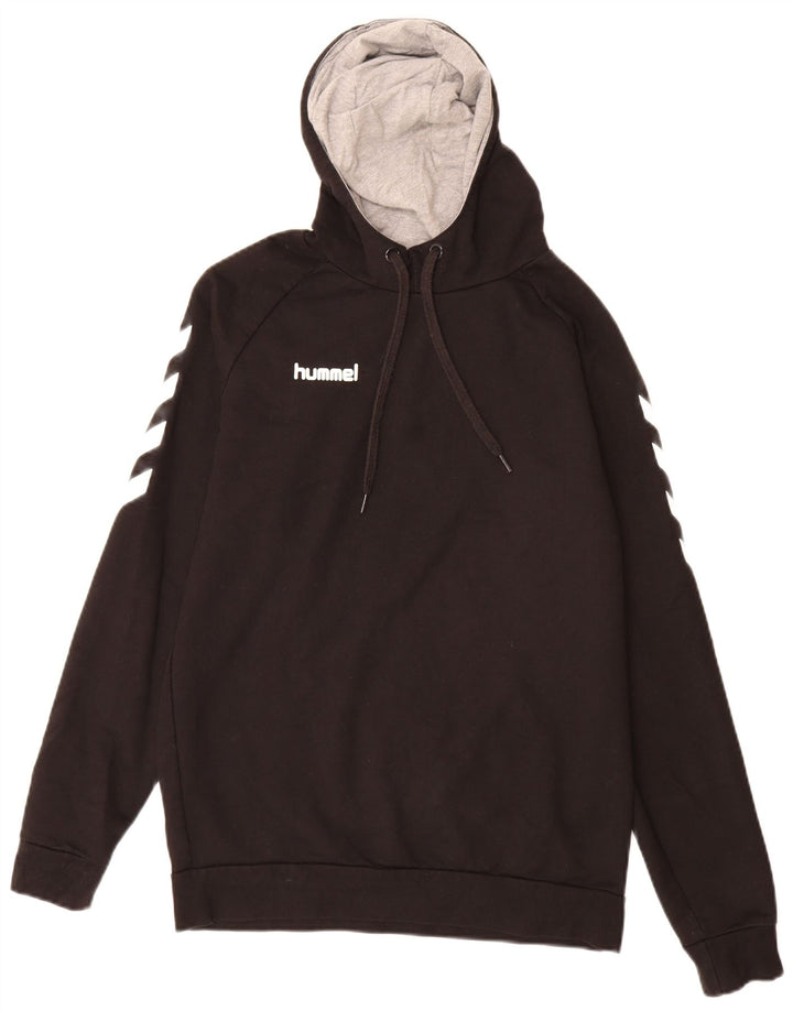 Hummel Mens Graphic Hoodie Jumper Medium Black Cotton
