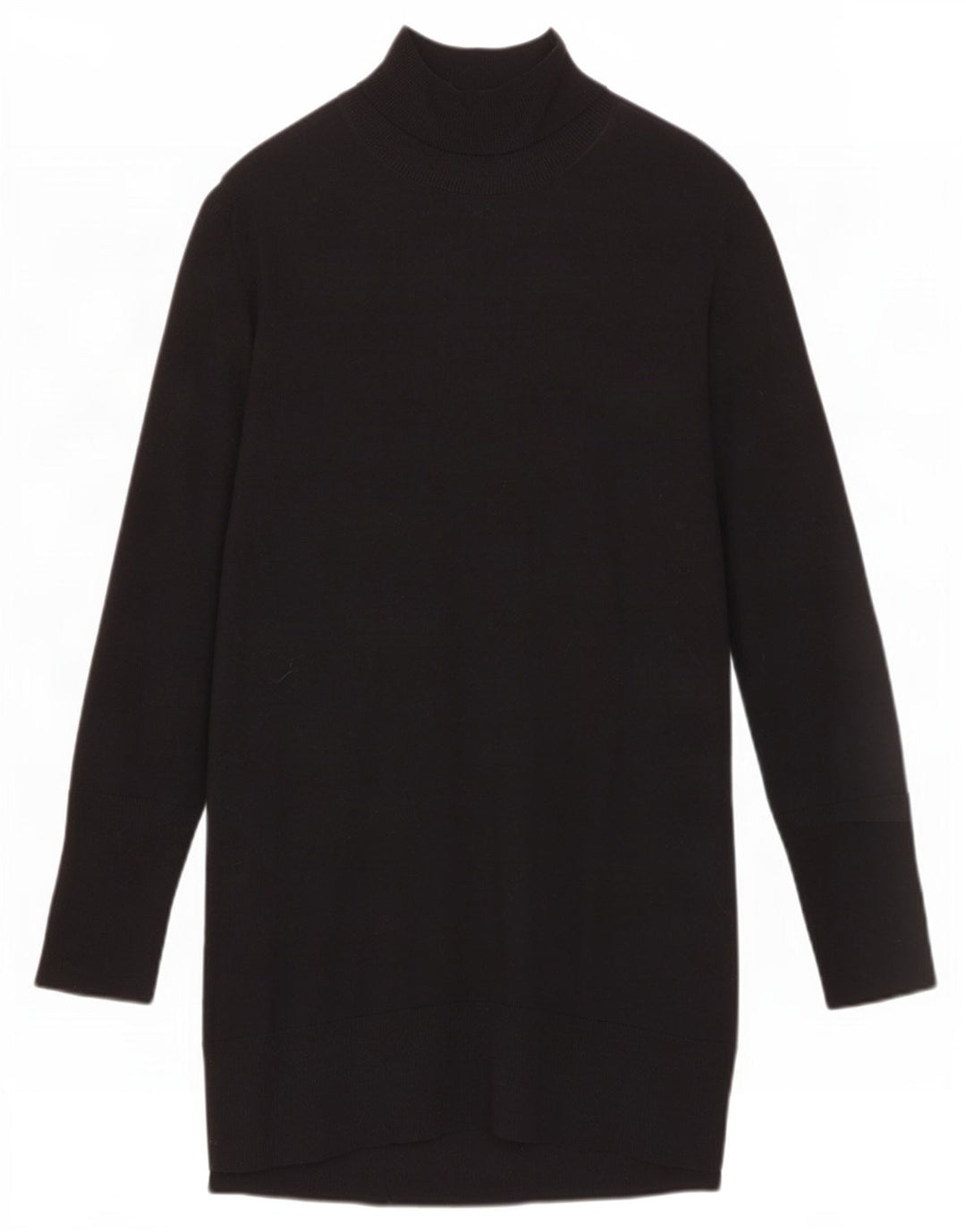 Cos Womens Long Sleeve Jumper Dress UK 14 Medium Black Wool