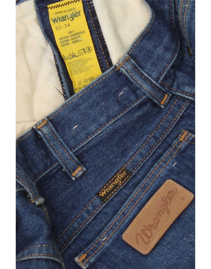 Wrangler Mens Slim Jeans W33 L32 Blue Cotton