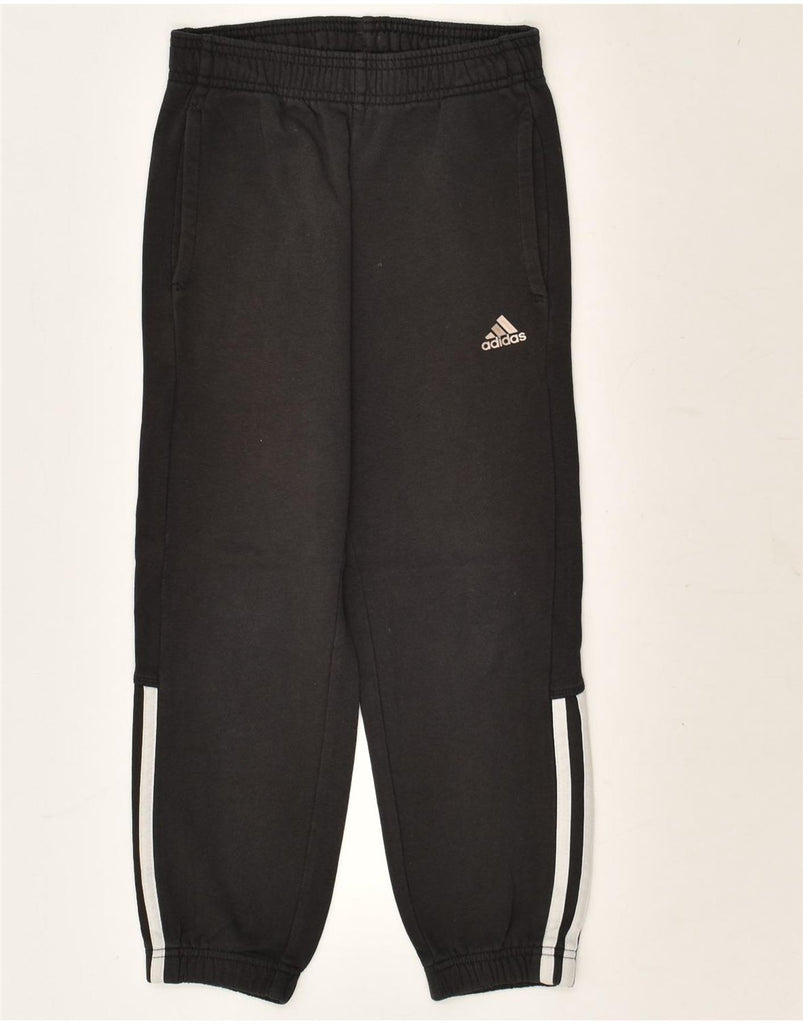 ADIDAS Boys Graphic Tracksuit Trousers Joggers 7-8 Years Black Cotton | Vintage Adidas | Thrift | Second-Hand Adidas | Used Clothing | Messina Hembry 