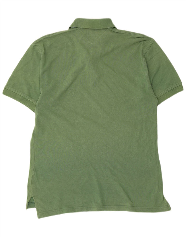 TOMMY HILFIGER Mens Polo Shirt Small Green Cotton