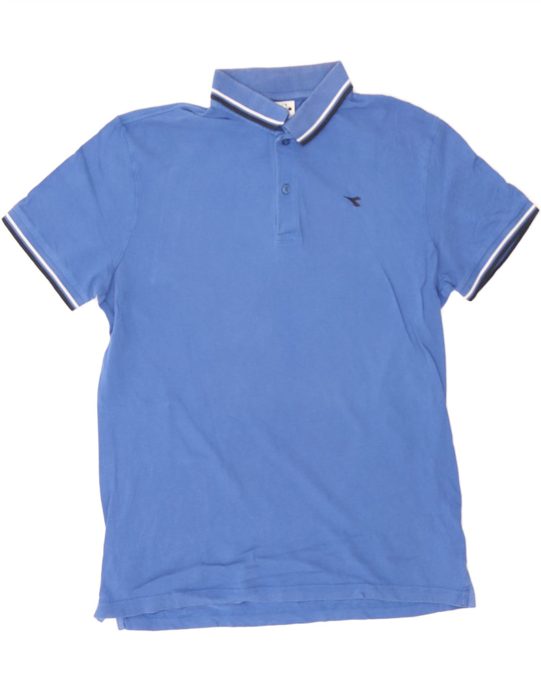 DIADORA Mens Polo Shirt XL Blue Cotton Vintage Diadora and Second-Hand Diadora from Messina Hembry 