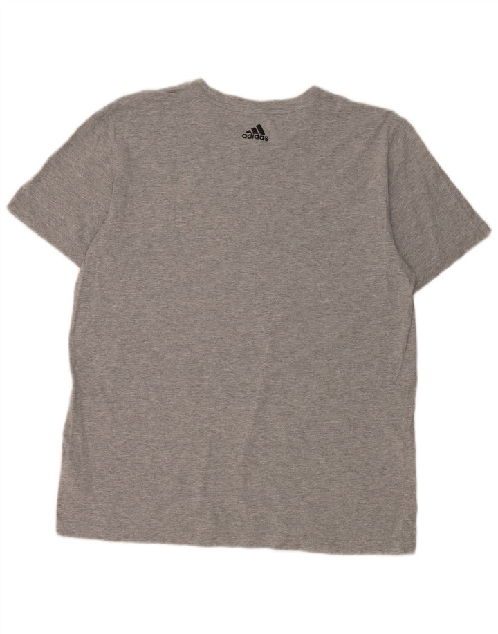 Adidas Mens Graphic T-Shirt Top Large Grey Cotton