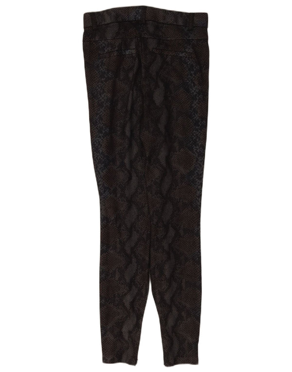 Zara Womens Trafaluc Leggings UK 14 Medium Black Animal Print