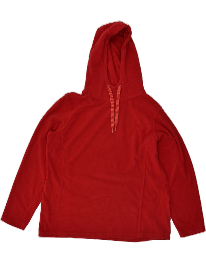 MOUNTAIN WAREHOUSE Womens Fleece Hoodie Jumper UK 18 XL  Red Polyester | Vintage Mountain Warehouse | Thrift | Second-Hand Mountain Warehouse | Used Clothing | Messina Hembry 