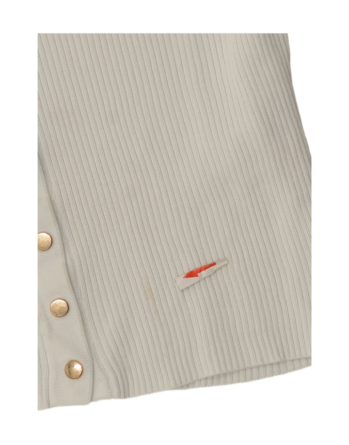 Zara Womens Crop Cardigan Top UK 10 Small White Polyamide