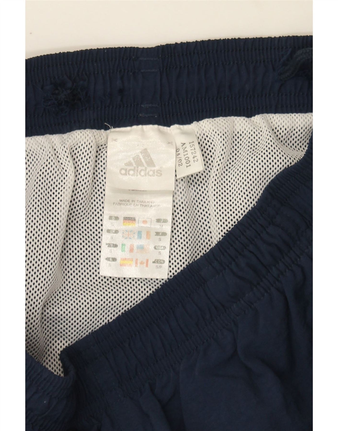ADIDAS Mens Sport Shorts Small  Navy Blue Polyester Vintage Adidas and Second-Hand Adidas from Messina Hembry 